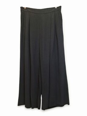Eileen Fisher Black Textured  Lyocell Trousers S/P